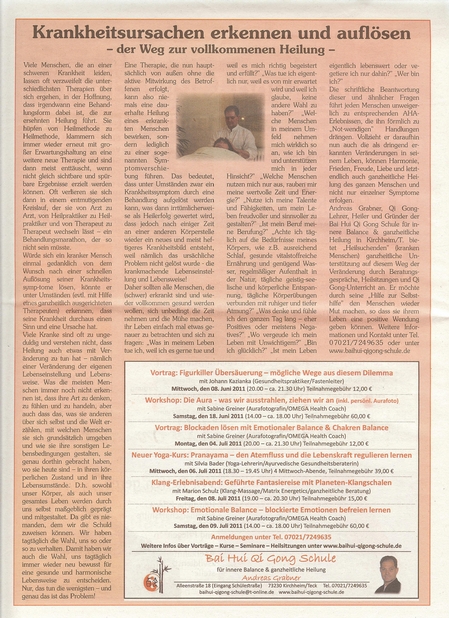 Bai Hui Qi Gong Schule - Presse